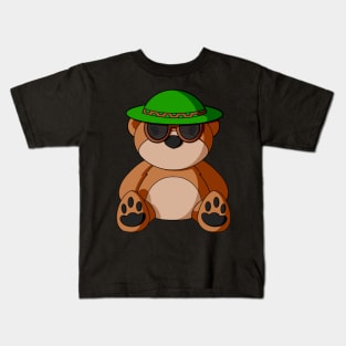 Summer Cool Teddy Bear Kids T-Shirt